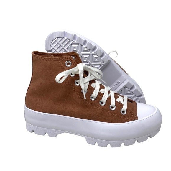 Converse Chuck Taylor Lugged Platform High Top Mineral Clay Women Canvas A02565C - Picture 8 of 10